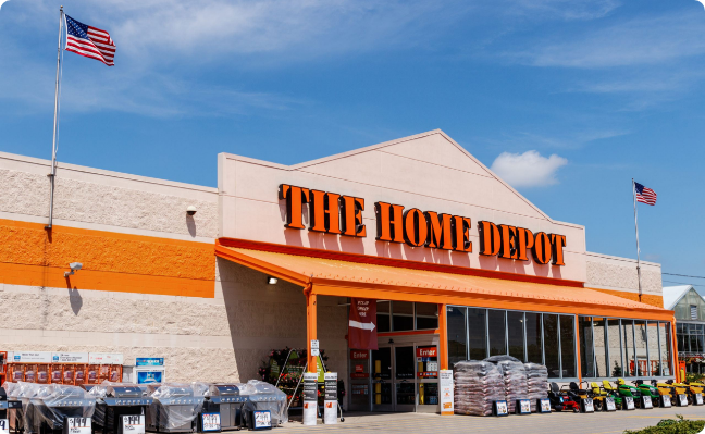 What was the strategy used by HOME DEPOT to partner